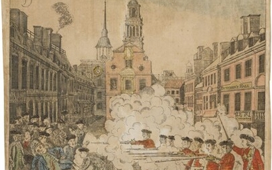 The Bloody Massacre perpetrated in King Street Boston on March 5th 1770 by a party of ye 29th Reg't (See Brigham Plate 15), Jonathan Mulliken