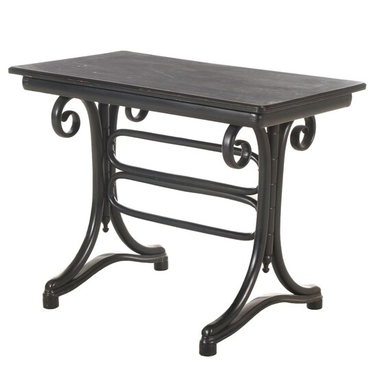 Thonet Style Ebonized Bentwood Side Table