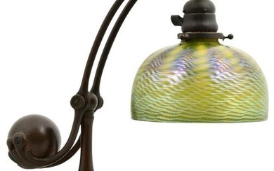 Tiffany Studios Favrile Glass Counterbalance Desk Lamp