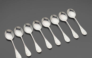 Tiffany & Co., Audubon soup spoons, set of eight