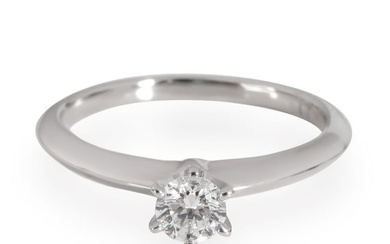Tiffany & Co. Diamond Solitaire Engagement Ring in Platinum G VS1 0.28 CT