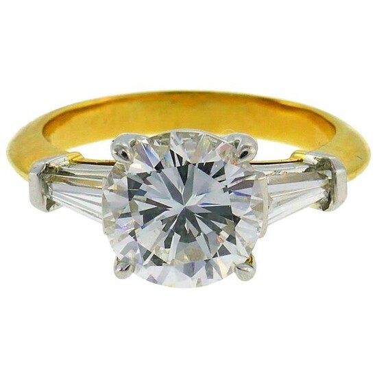 Tiffany & Co. Diamond Yellow Gold Engagement Ring 2.02-carat F VVS1 GIA Report