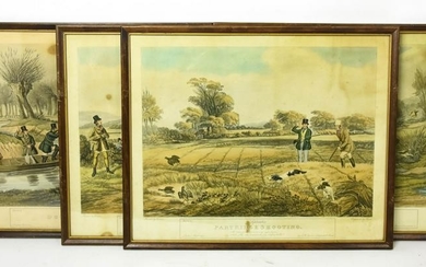 Turner Hunt English Hunt Scene Colored Engravings