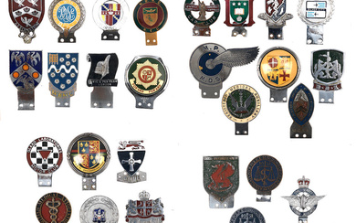 Twenty-seven car badges relating to medical, legal, financial and other...