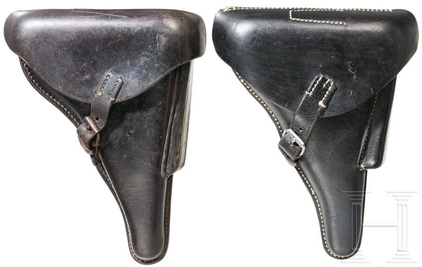 Two hard-shell holsters for the Pistol 08, Wehrmacht