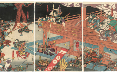 UTAGAWA KUNIYOSHI (1797-1861), Night Attack on Horikawa (Horikawa yo-uchi no zu)