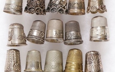 VINTAGE STERLING & OTHER THIMBLE COLLECTION