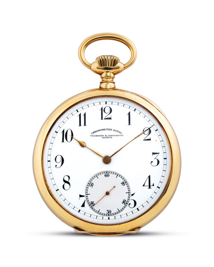 Vacheron Constantin. A Fine and Large Yellow Gold Open Face Keyless Pocket Watch