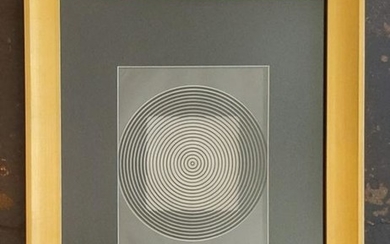 Victor Vasarely Optical Illusion Art "Circles/Squares"