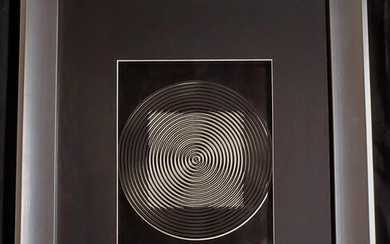 Victor Vasarely Optical Illusion Art "Circles/Squares"