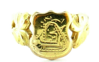 Victorian 18k Yellow Gold Signet Ring