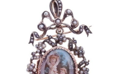 Victorian brooch pendant, 2nd Half of the 19th Century