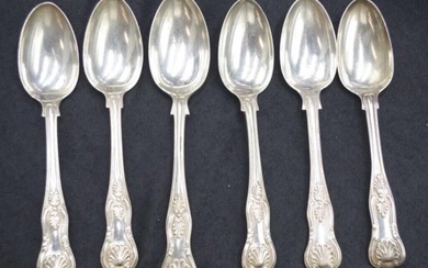 Victorian silver kings pattern dessert spoons