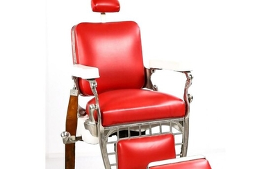 Vintage Emil J. Paidar Barber Shop Chair ca. 1930s