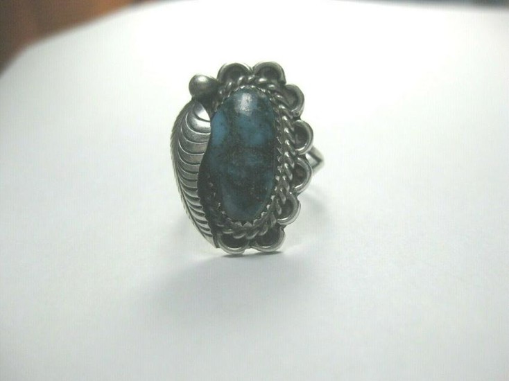 Vintage Southwestern Turquoise Ring, Sz. 9, Unisex