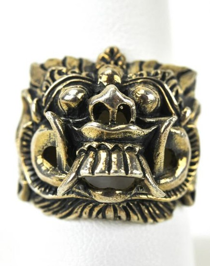 Vintage Sterling Silver Chinese Dragon Motif Ring
