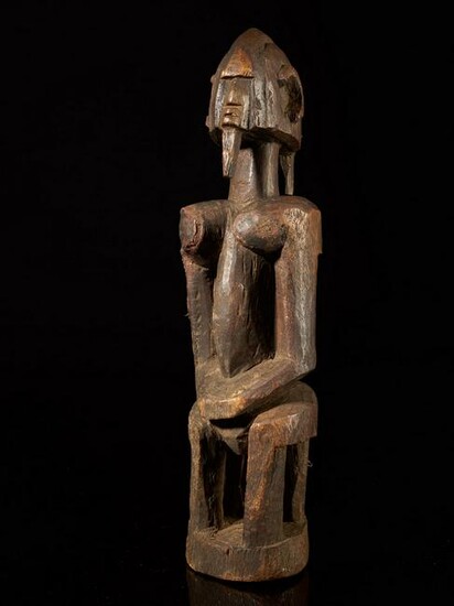 Wooden seated Figure, Dogon people, Mali