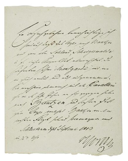 Yorck von Wartenburg, Ludwig Eigenhändiger Brief