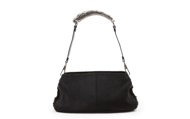 Yves Saint Laurent - Borse Mombasa Bag Black suede Mombasa bag, detachable shoulder strap, cm 35, with dustbag (slight defects)