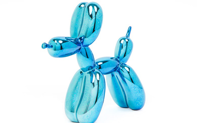 blue Balloon Dog sculpture after Jeff Ko
