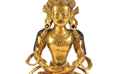 iGavel Auctions: Sino-Tibetan Gilt Bronze Seated Figure ASW1B