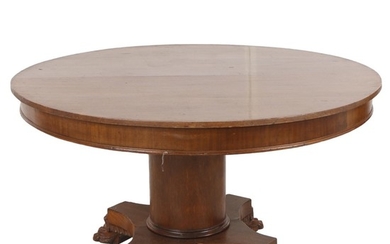 William IV / Victorian Round Walnut Extension Dining Table, 19th Century