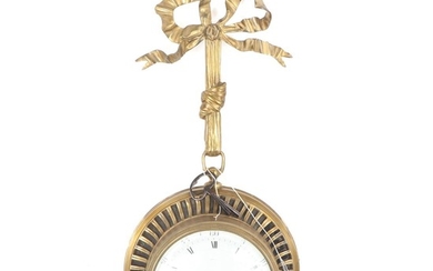 Tiffany & Co. Retailed French Louis XVI Style Bronze-Doré Ribbon Wall Clock