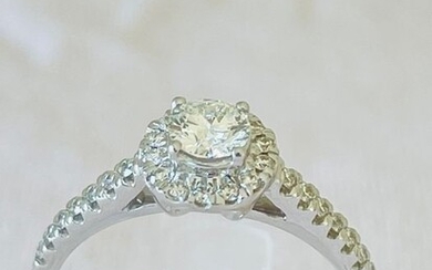 0.54 ct Diamond Ring GIA certified - 18 kt. Gold - Ring Diamond - Diamond