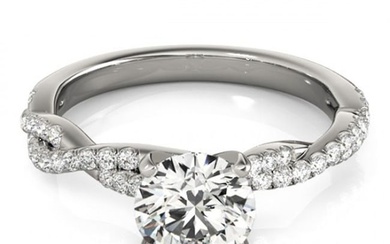 0.75 ctw Certified VS/SI Diamond Ring 18k White Gold