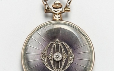 Edwardian Enamel and Diamond-set Lady's Pocket Watch