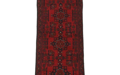 1'10 x 4'11 Hand-Knotted Afghan Kunduz Accent Rug