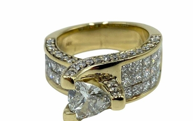 14kt YG and 5.58ct Diamond Engagement Ring