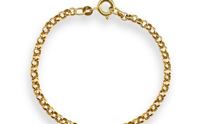 14kt Yellow Gold roll Link Bracelet