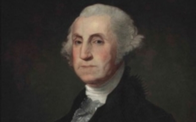 After Gilbert Stuart (1755-1828), Portrait of George Washington (Athenaeum type), painted circa 1820