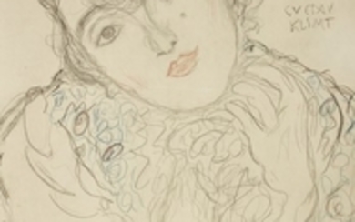 DAMENBRUSTBILD VON VORNE (PORTRAIT OF A LADY), Gustav Klimt