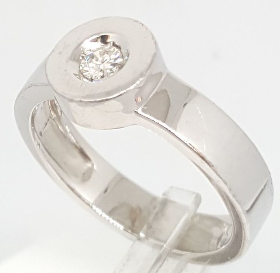 18 kt. White gold - Ring - 0.25 ct Diamond