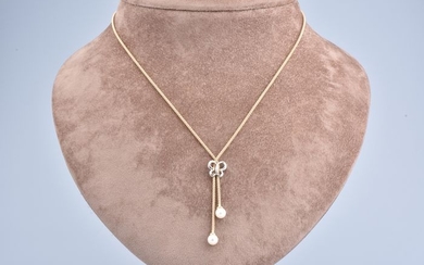 18 kt. Yellow gold - Necklace - Pearl