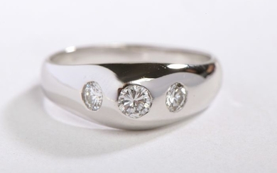 18 kts. White gold - Ring Diamond - Diamond