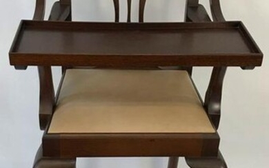 1900's Mahogany Chippendale Style Child's High Chair