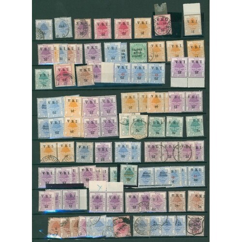 1860's-1909 interesting collection balance on leaves or stoc...