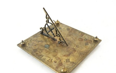 18th C. Continental Brass Sundial