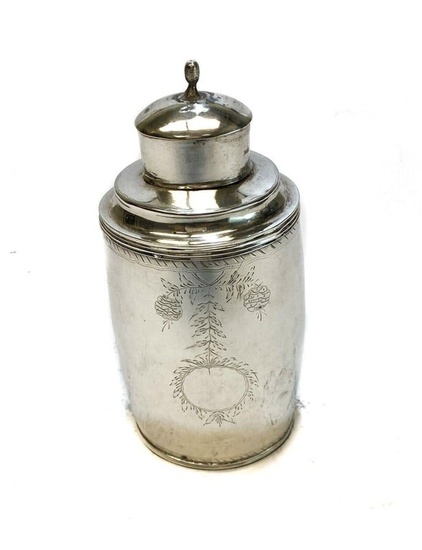 18th Century Continental Silver Tea Caddy