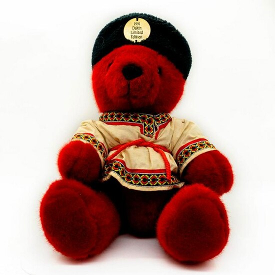 1991 Dakin Limited Edition Bearstroika Red Teddy Bear