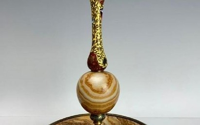 19TH C. FRENCH CHAMPLEVE ENAMEL CENTERPIECE
