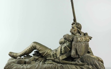 19th Century Bronze sculpture of La garde meurt et ne se rend pas by Lord Ronald Sutherland Gower