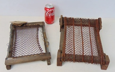 2 Patent Models, "Spring Bed Bottom & , Bed Spring tension adjustment, one has label (but faded)