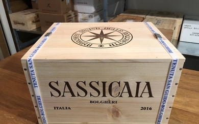 2016 Tenuta San Guido Sassicaia - Tuscany 100 Parker Points - 6 Bottles (0.75L)