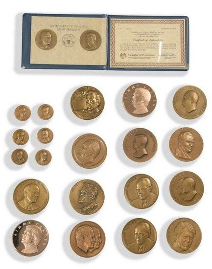 22 Presidential and VP Inaugural Bronze Medals