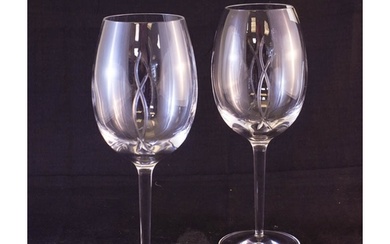 4 WATERFORD CRYSTAL JOHN ROCHA SIGNATURE WINE GLASSES