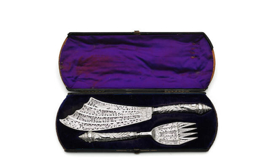 A good pair of Victorian silver fish servers